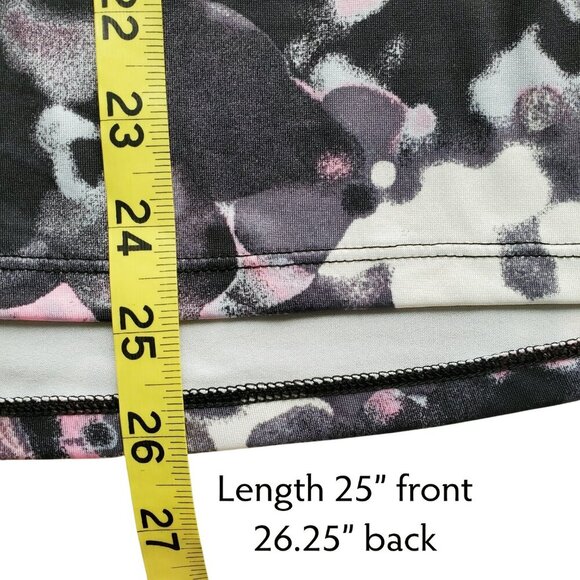 90 Degree by Reflex Racerback Athletic Tank Top Longline Abstract Black Pink M - Picture 11 of 12